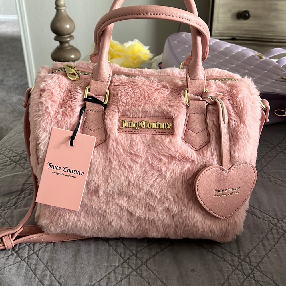 Pink Juicy Couture furry bag